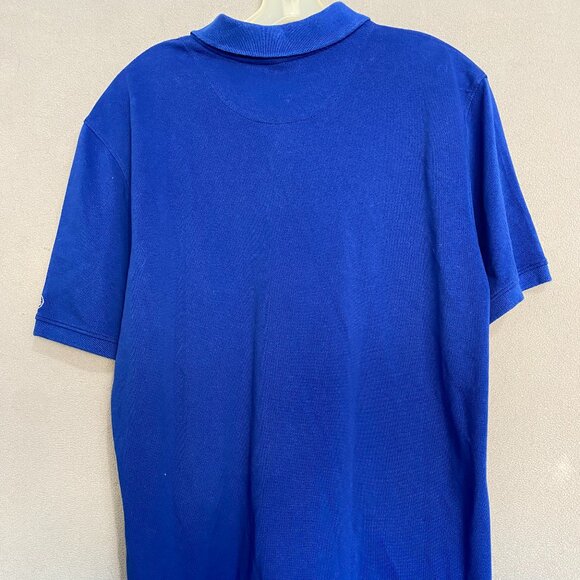 AG Green Label Men’s Royal Blue Polo Shirt Size L Cotton Blend Short Sleeve - Picture 4 of 8
